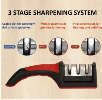 3 STAGE KNIFE SHARPERNER - EASY and EFFECTIVE!