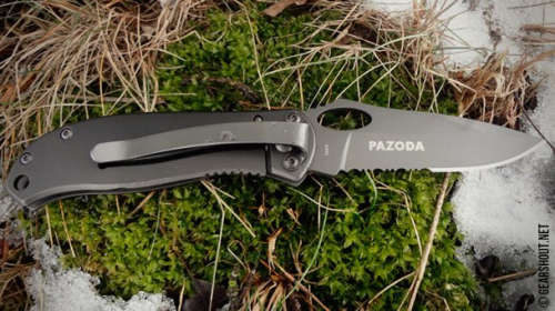 THE PAZODA 6490 WITH PORTION SERRATED BLADE - ONE EXCELLLENT POCKET KNIFE!