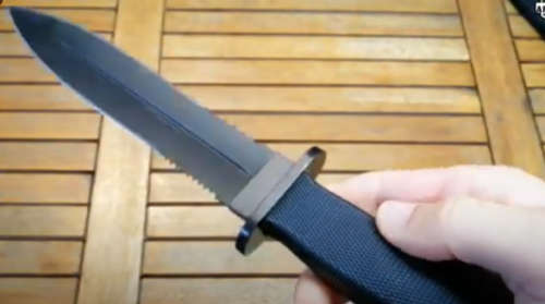 THE OXOMHUK 65X13 - SEARCH & RESCUE DAGGER WITH DOUBLE PORTION SERRATED BLADE!