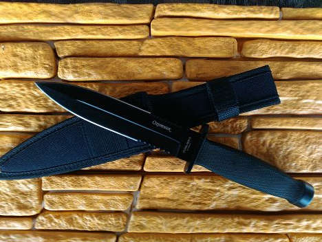 THE OXOMHUK 65X13 - SEARCH & RESCUE DAGGER WITH DOUBLE PORTION SERRATED BLADE!