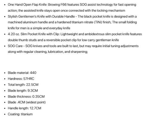 F66 LARGE TACTICAL FOLDING KNIFE - AWESOME QUALITY!