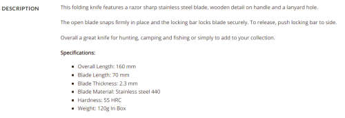 FOLDING STAINLESS STEEL POCKET, OUTDOOR & CAMPING KNIFE!!!