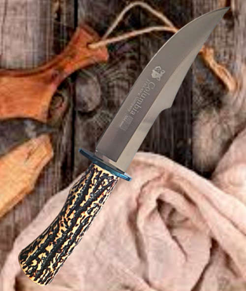SA56 COLUMBIA FIXED BLADE HUNTING KNIFE WITH SHEATH!