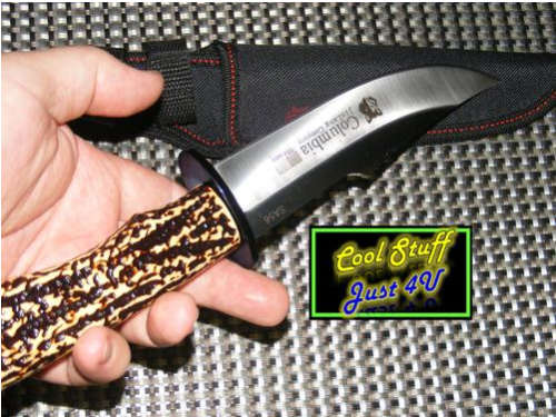 SA56 COLUMBIA FIXED BLADE HUNTING KNIFE WITH SHEATH!