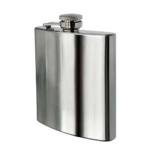7oz STAINLESS STEEL HIP FLASK - HOLDS 210ML!!!