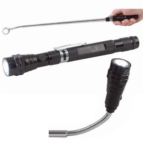 TELESCOPIC FLEXIBLE MAGNETIC HEAD VERY BRIGHT 3 X LED BULB -56cm fully extended!!!