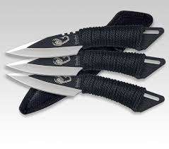 SET OF 3 x SCORPION (225577) THROWING KNIFES, WRAPPED PARACORD HANDLE & BELT SHEATH!!!