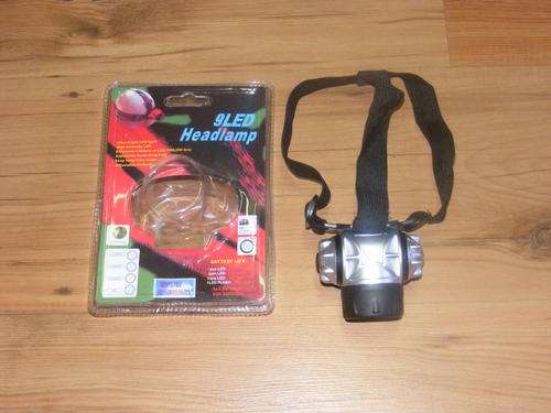 9 LED HEAD LAMP / ADJUSTABLE TORCH WITH 2 X MODES - AWESOME!!!