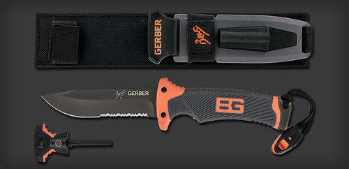 THE ULTIMATYE BEAR GRYLLS (GERBER) FIXED BLADE KNIFE!!!