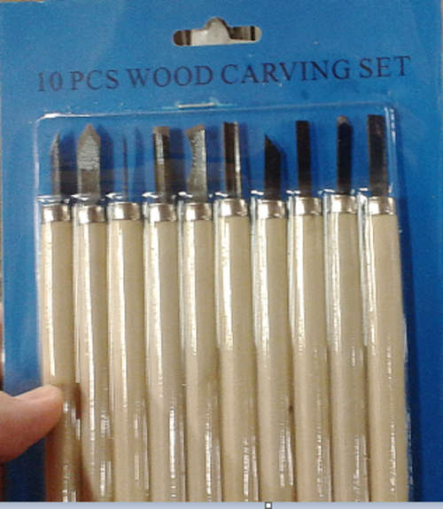 10 PIECE WOOD CARVING SET - IDEAL FOR THE HOBBYIST!!!