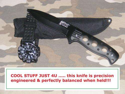THE MTECH USA EXTREME FIXED BLADE HUNTING KNIFE WITH BELT SHEATH - SERIOUSLY HOT!!!