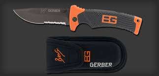 BEAR GRYLSS FOLDING SHEATH KNIFE - AWESOME KNIFE & POUCH!!!