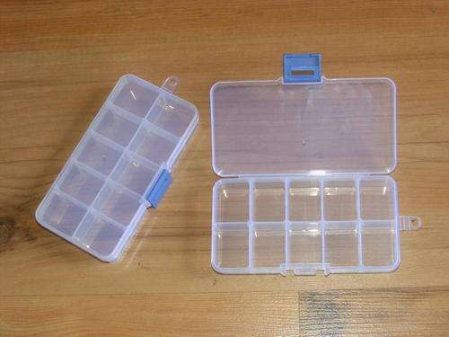 SET OF 2 HANDY CLEAR PLASTIC COMPARTMENT HOLDER / STORAGE UNIT!!!