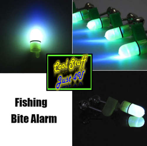 A SET OF 5 FISHING ALARM / POLISIEMAN WITH DAY BELLS & NIGHT LIGHT!!!
