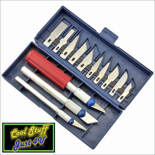 PRECISION 16 PIECE CRAFTER BLADE SET WITH 3 HANDLES 13 BLADES ***HOT ITEM***