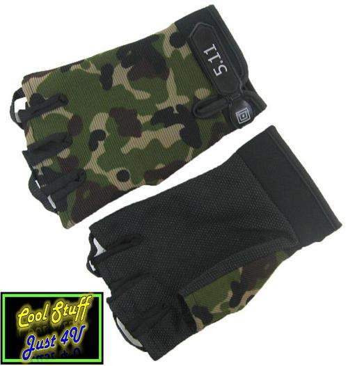 5.11 TACTICAL COMBAT HALF FINGER CAMO GLOVES *** NEW PRODUCT***
