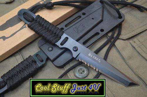 CRKT  NECK / BOOT KNIFE WITH PARACORD WRAPPED HANDLE***HOT ITEM***