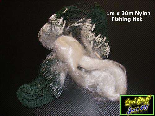 1M X 30M NYLON FISHING NET WITH WEIGHTS & FLOATATION DEVICES!!!