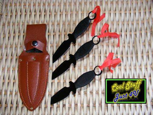 SET OF 3 THROWING KNIVES WITH SHEATH ***HOT***