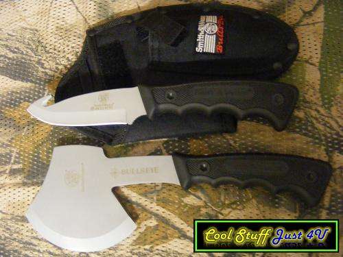 SW BULLSEYE COMBO - HATCHET & GUT-HOOK KNIFE WITH SHEATH!!!