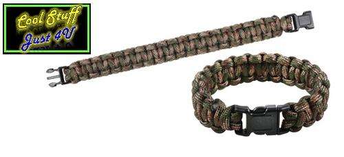 SURVIVAL MILITARY GREEN PARACORD BRACELET WITH RELEASE CLIP!!!