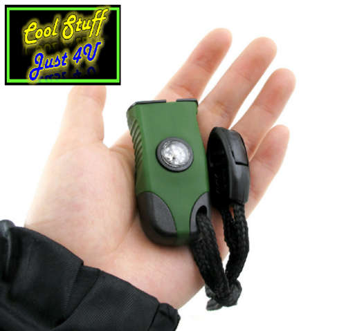 SURVIVAL 3 IN 1 FIRE STARTER WITH ORIENTATION COMPASS & WHISTLE***HOT ITEM***