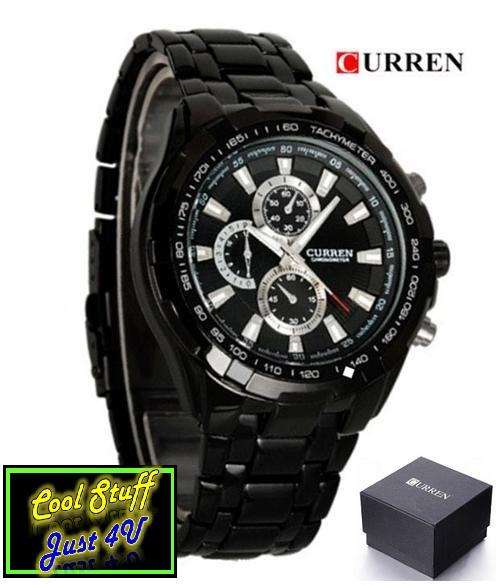 CURREN MILITARY MENS QUARTZ WRIST WATCH WITH STAINLESS STEEL STRAP!!!