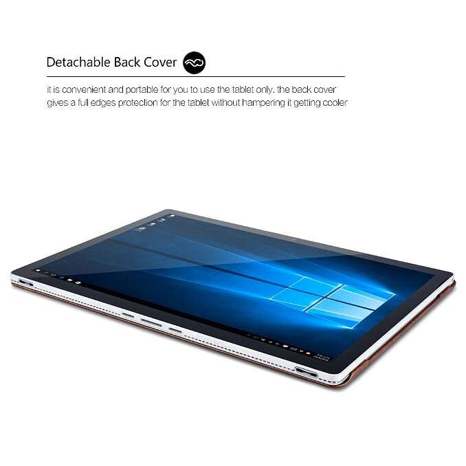 Microsoft Surface Book Genuine Leather Detachable Flip Case