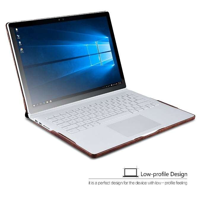 Microsoft Surface Book Genuine Leather Detachable Flip Case