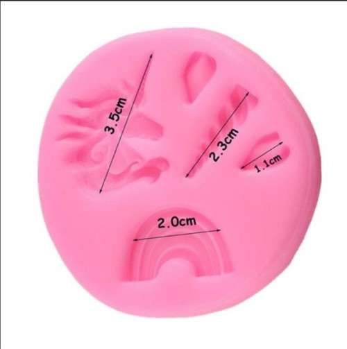Unicorn round silicone mould