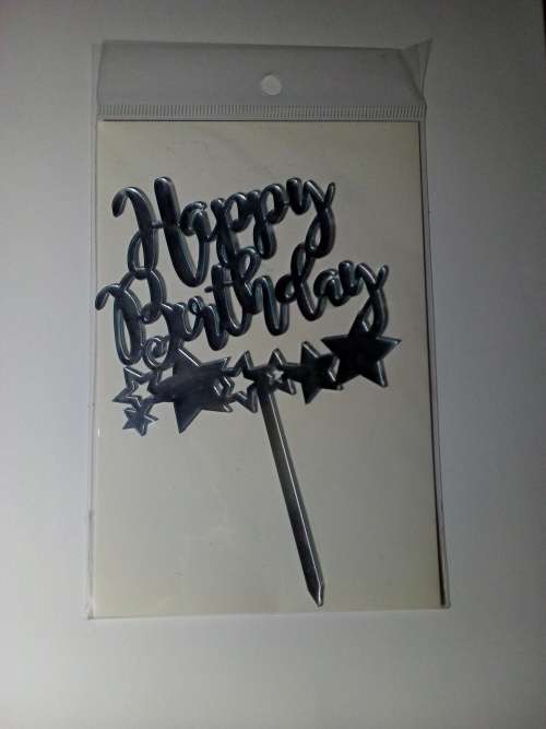 Happy Birthday acrylic cake topper