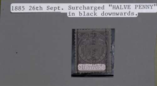 ZUID -AFRICA  REP.  1885  26TH  SEPT. SURCHARGED  (`HALVE PENNY`) IN BLACK DOWNWARDS SCARES IETS