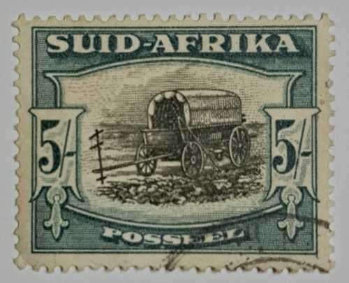 WOW LOOK. SUID AFRIKA  5/- POSSEEL ??  STAMP