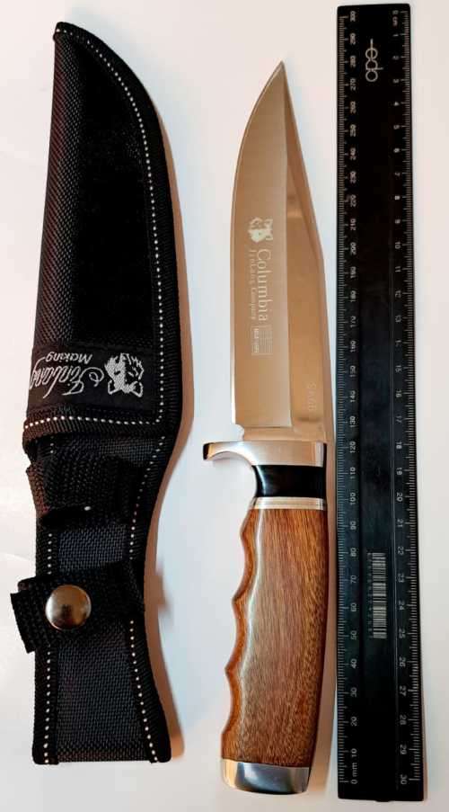 COLUMBIA HUNTING KNIFE STAINLESS STEEL OUTDOOR  SA66 &SHEATH (28CM) NEW? ??