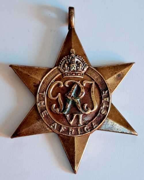 W.W.2 THE AFRICA STAR  FULL-SIZE MEDAL TO: J.KLASSEN.  C. 287383
