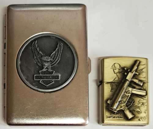 *SPECIAL* VINTAGE TOBACCO CIGARETTE TIN **( HOLYHAWK )** & NEW ZIPPO LIGHTER .  ??.