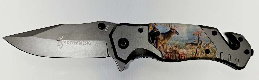 BROWNING X78 3D PRINT-HANDLE TACTICAL KNIFE  23CM  **STUNNING IETEM**