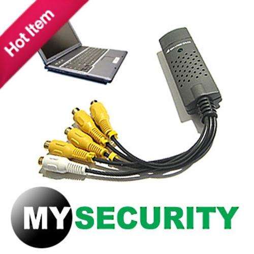 EasyCap 4 Channel USB 2.0 DVR  Video & Audio Capture & Surveillance - CLEARANCE SALE