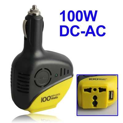 Car Cigarette Socket DC12V-AC 220V 100W Inverter + USB - CLEARANCE SALE