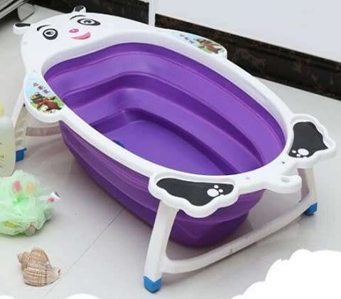 Baby Foldable Collapsible  Bath Tub  - Purple