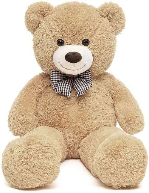 Huggable & Soft Giant Teddy Bear Extra Large - Light Brown- 80cm