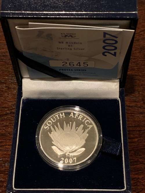 Proof - 2007 South Africa - Protea R1 (Rare Mandela Coin)