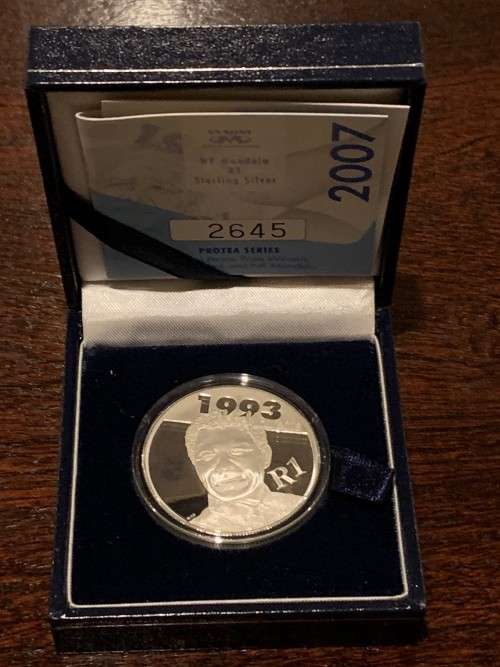 Proof - 2007 South Africa - Protea R1 (Rare Mandela Coin)