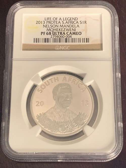 R1 - 2013 South Africa - NGC Graded PF68 Ultra Cameo