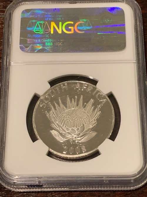 Buy 2008 SILVER R1 -MAHATMA GANDHI. NGC GRADED MS68 S1R