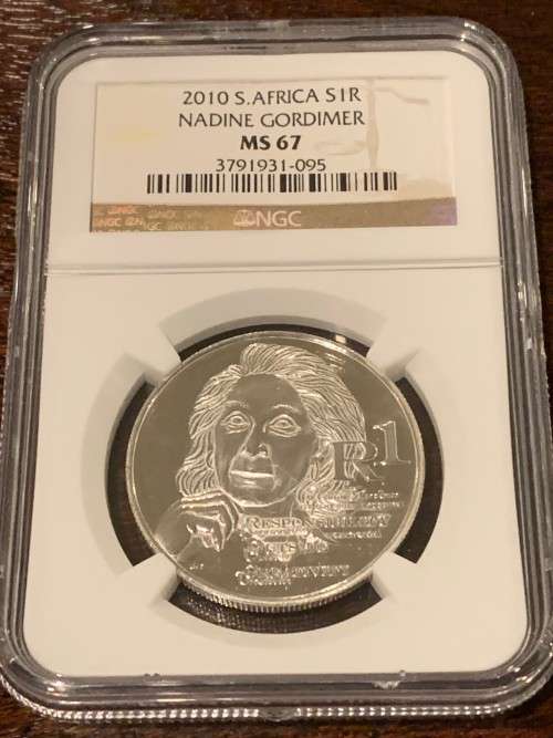 Buy 2010 SILVER R1 NADINE GORDIMER MS67 NGC GRADED