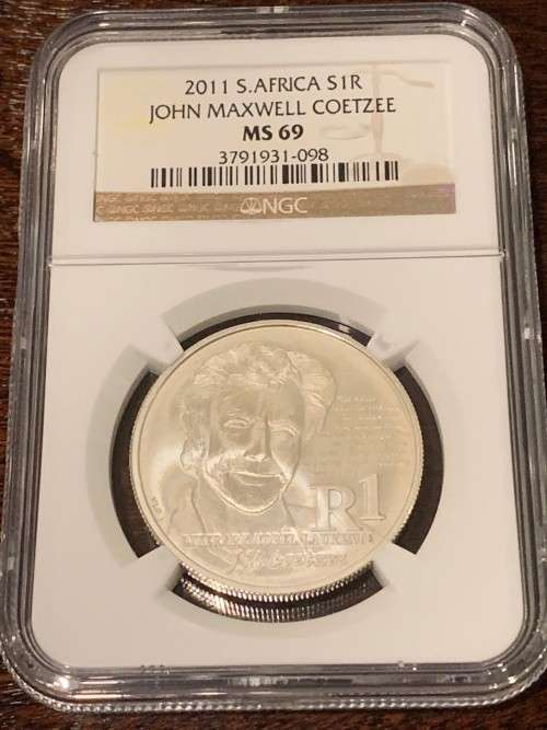2011 NGC SLABBED John Maxwell Coetzee R1 SILVER MS 69 - S1R -