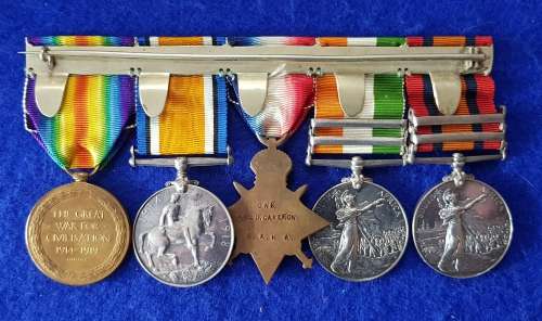 ANGLO BOER WAR + WW1 GROUPING - QSA + KSA - CAPE GARRISON ARTILLERY