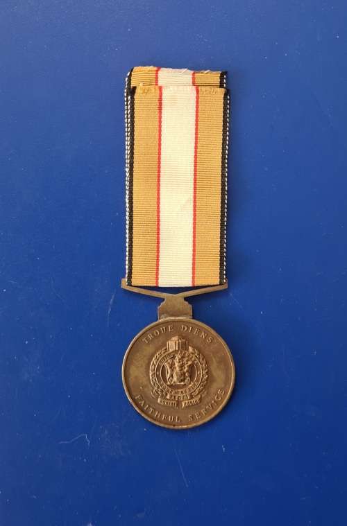 SOUTH AFRICAN RAILWAY POLICE - FATHFUL SERVICE (10 YRS) FIRST TYPE - FULL SIZE