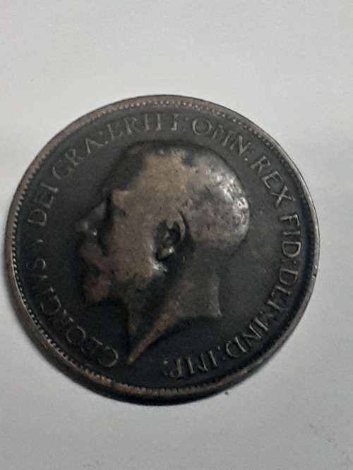 Rare 1917 British HALF PENNY EXCELLENT CONDITION